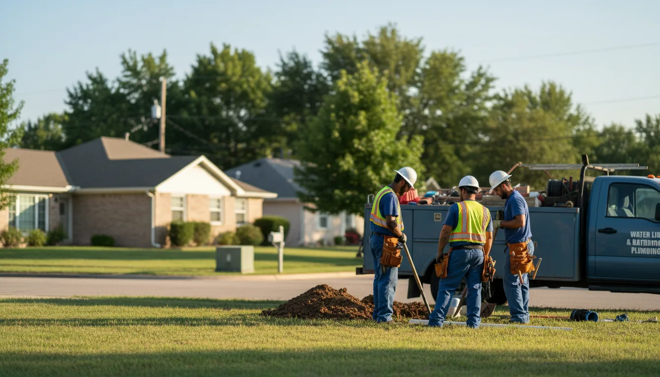 Residential water line and bathroom plumbing service in Stanley, IA